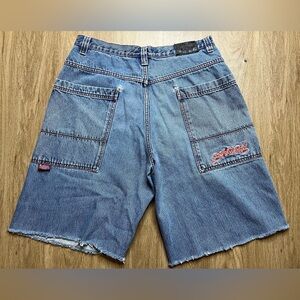 Vintage Rare Snakeyes Wide Leg Baggy Jeans shorts Sz Waist 36 (distressed)